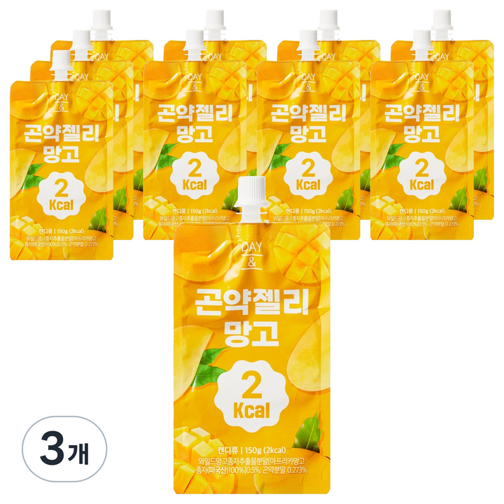 참앤들황토농원 곤약젤리 망고 10개입, 1.5kg, 3개