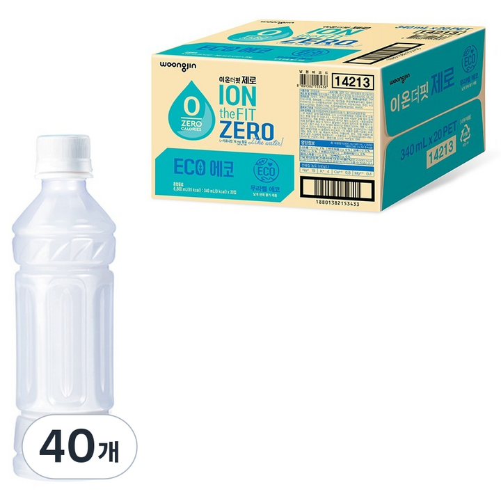 이온더핏 제로 무라벨, 40개, 340ml