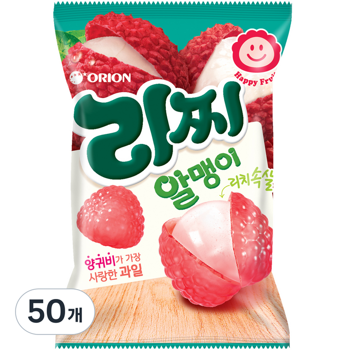 오리온 리찌 알맹이 젤리, 67g, 50개