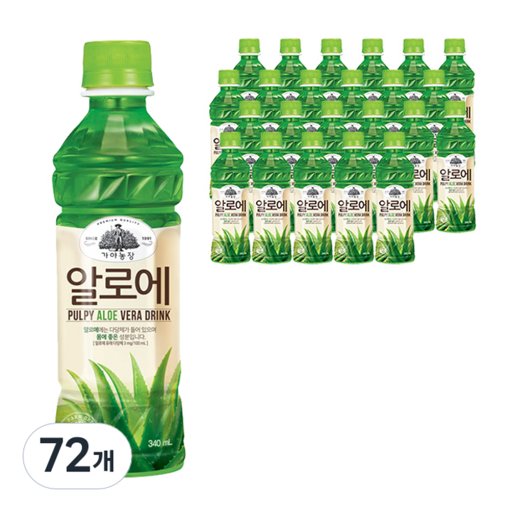 가야농장 알로에, 340ml, 72개