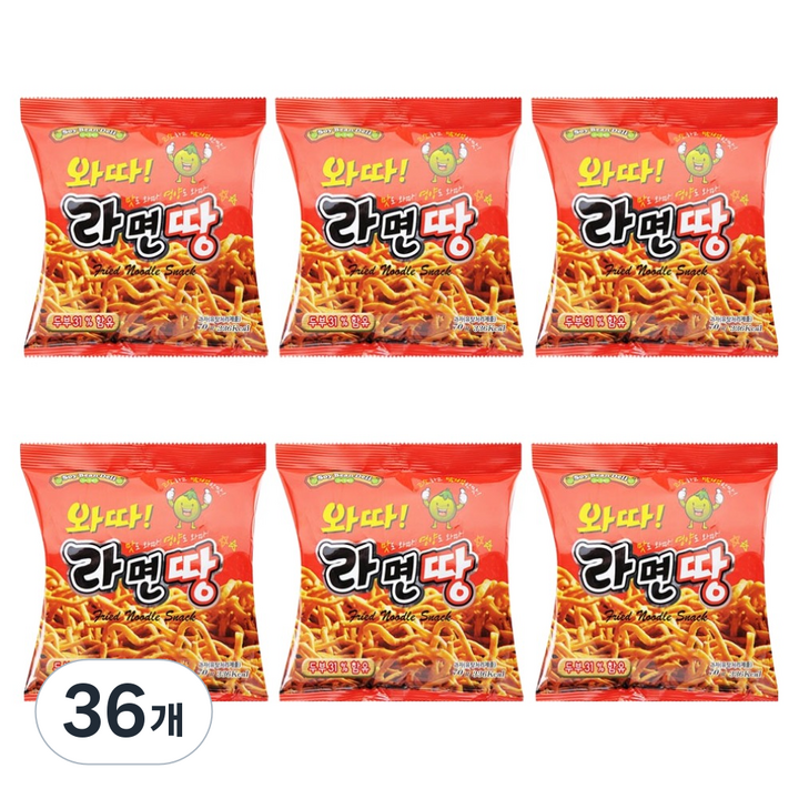 소이빈델리 와따 라면땅, 70g, 36개