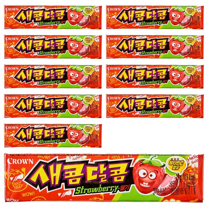 크라운 새콤달콤 딸기, 29g, 10개