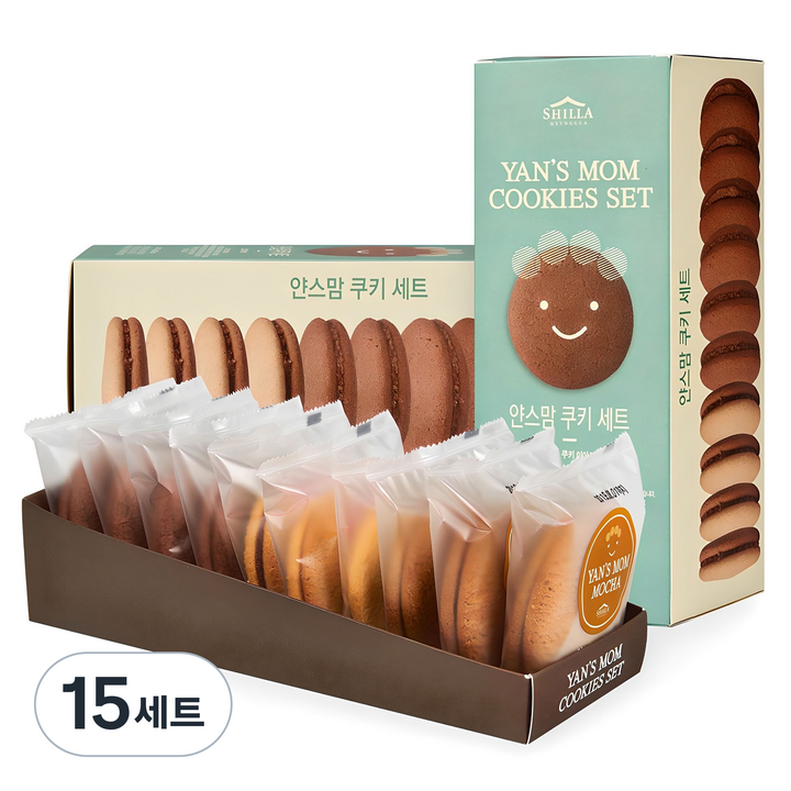 신라명과 얀스맘 쿠키 세트, 650g, 15세트