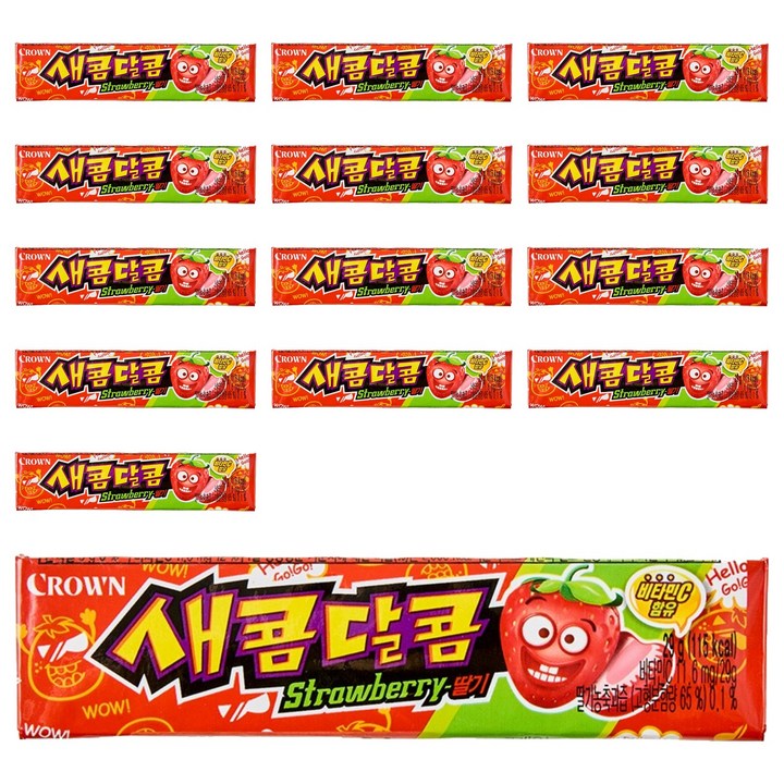 크라운 새콤달콤 딸기, 29g, 14개