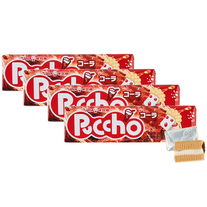 푸쵸 스틱캔디 콜라향, 50g, 4개