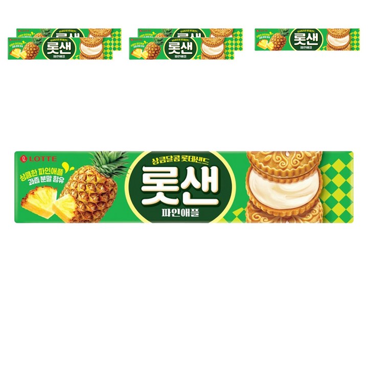 롯데웰푸드 롯데샌드 파인애플, 105g, 6개