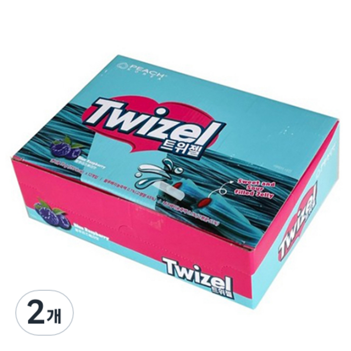 피치코리아 트위젤 블루라즈베리맛 젤리 12개입, 840g, 2개