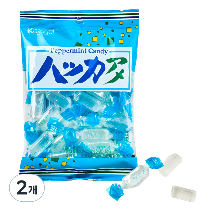 카수가이 하카향 아메 박하사탕, 147g, 2개