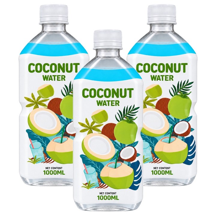 RFC 코코넛 워터, 1L, 3개