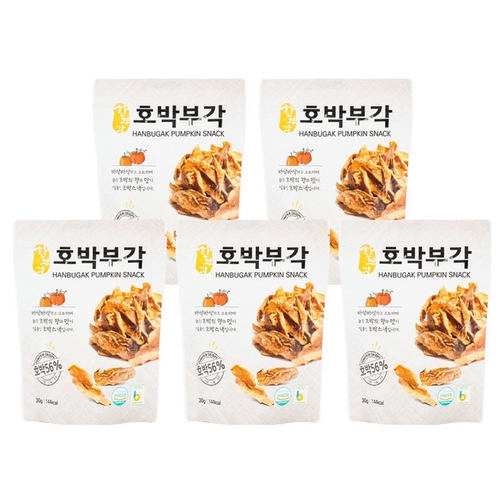 한부각 호박부각, 30g, 5개