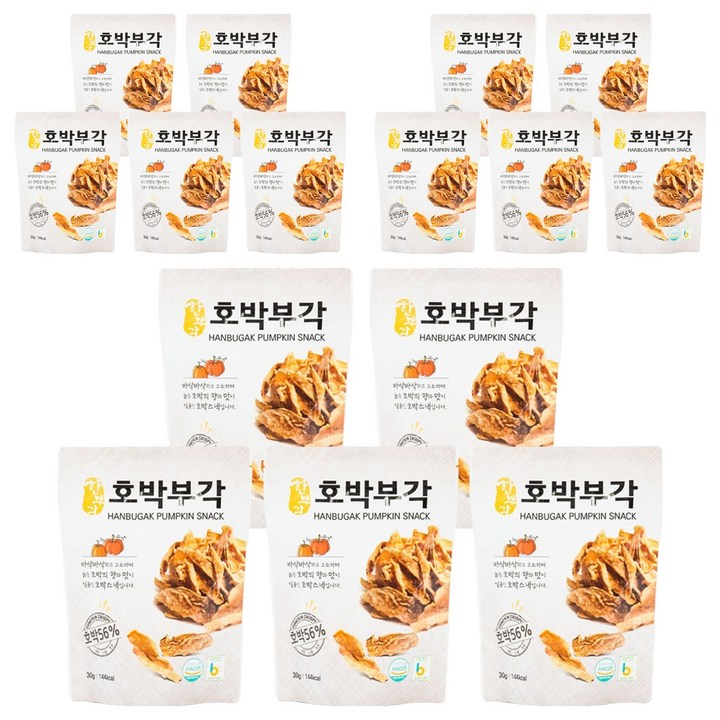 한부각 호박부각, 30g, 15개