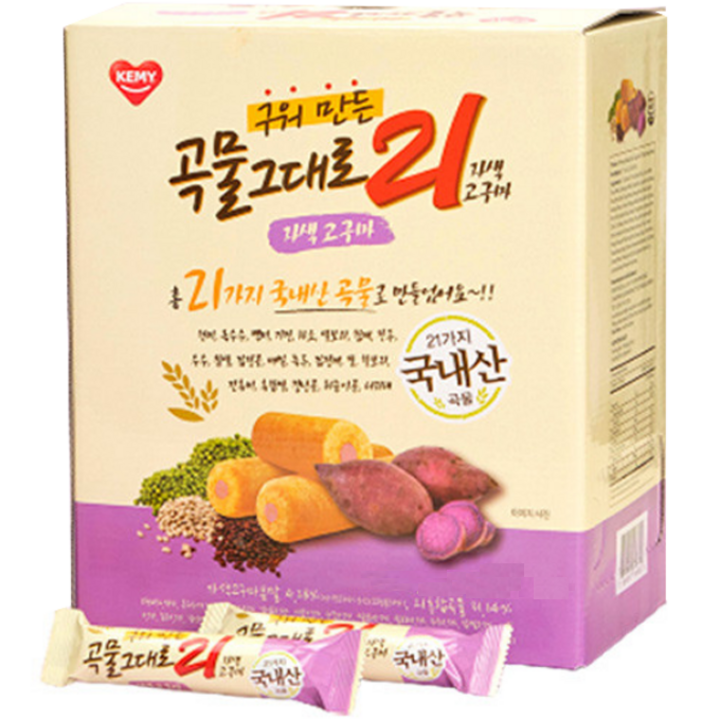 곡물그대로21 구워만든 자색고구마 과자, 900g, 1개