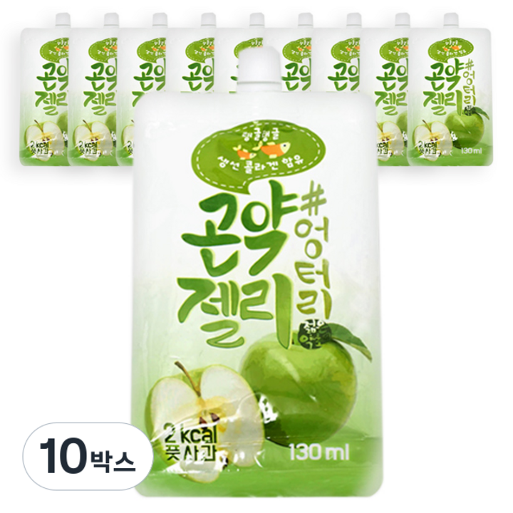 젊은약초 엉터리 곤약젤리 풋사과, 130ml, 10박스