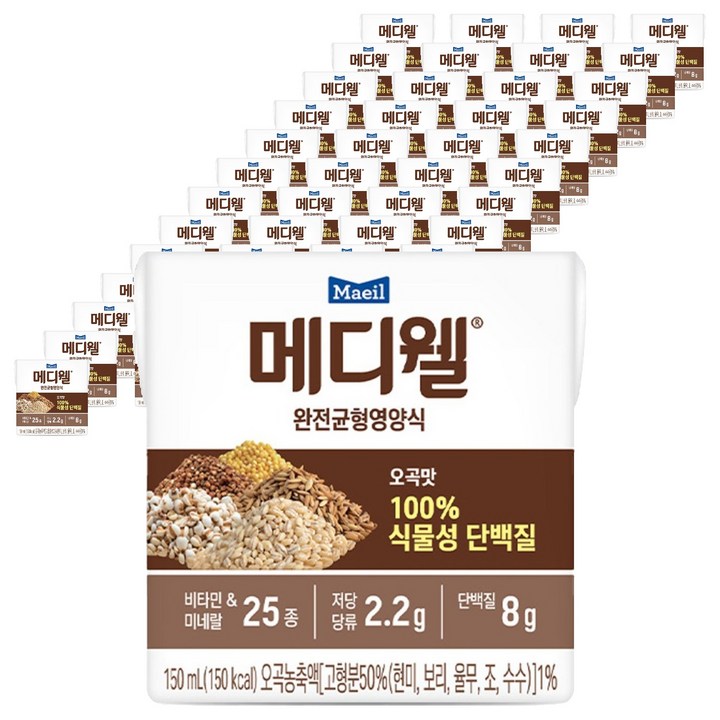 메디웰 완전균형영양식 오곡맛, 150ml, 72개