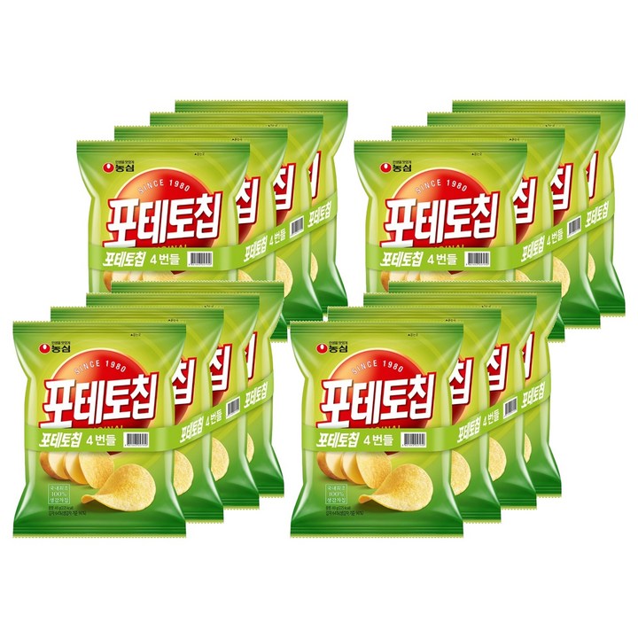 포테토칩 오리지널, 40g, 16개