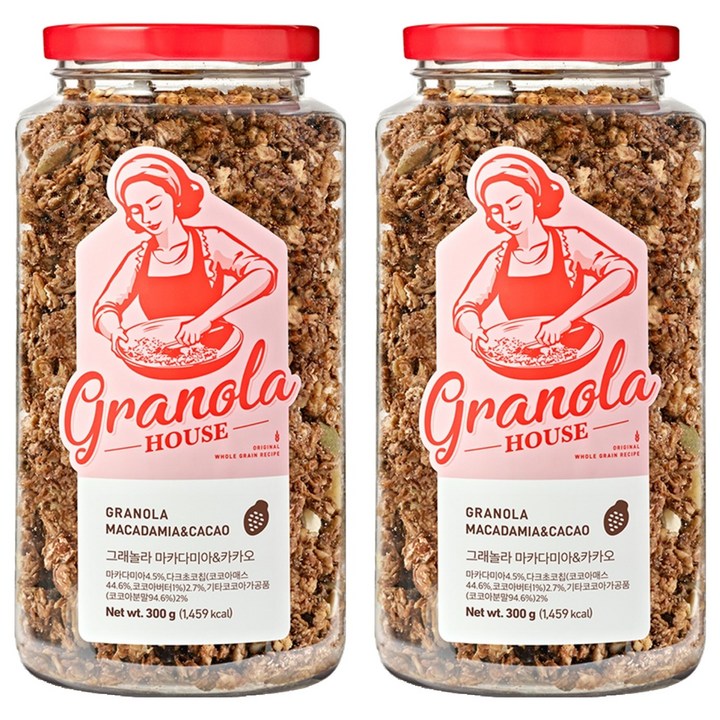 그래놀라하우스 마카다미아 앤 카카오, 300g, 2개