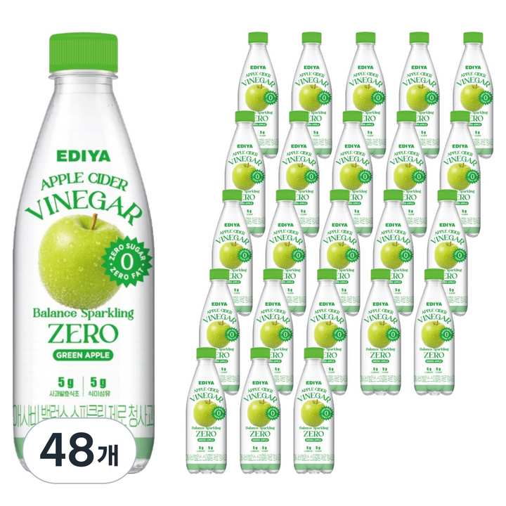 이디야 애사비 밸런스 스파클링 제로 청사과, 48개, 350ml