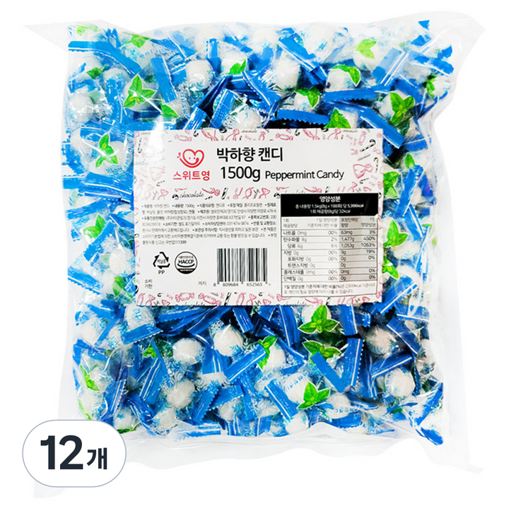 스위트영 박하향 캔디, 1.5kg, 12개