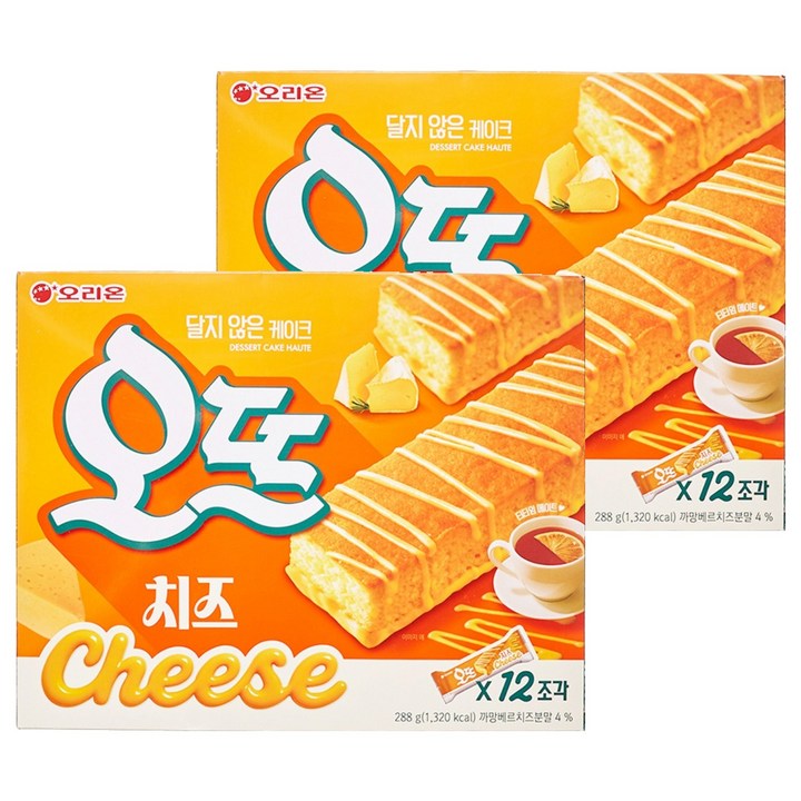 오리온 진한 디저트 케익 오뜨 치즈, 288g, 2개