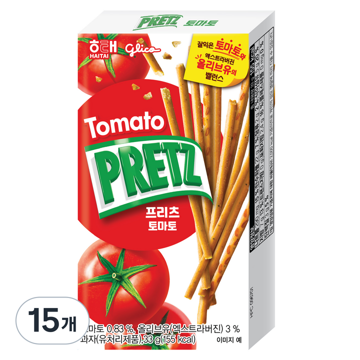 프리츠 토마토 막대과자, 33g, 15개