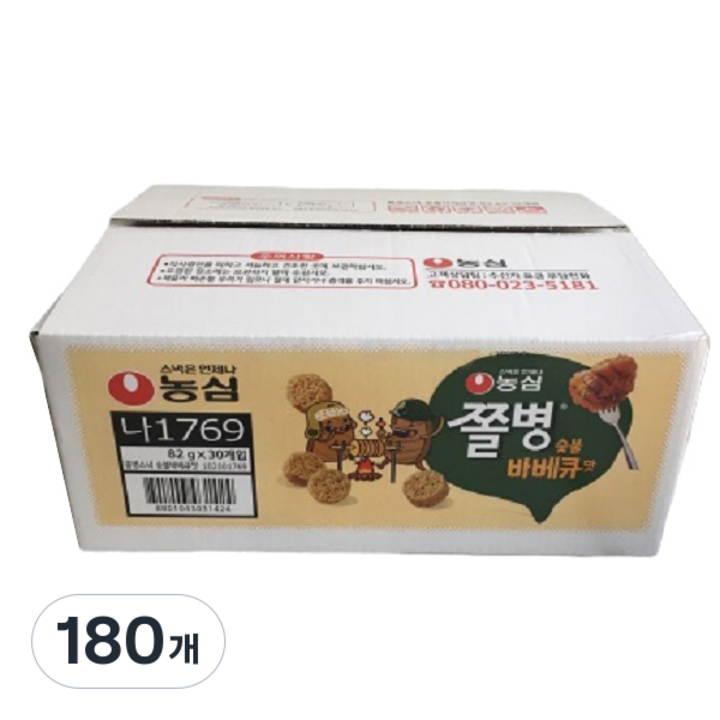 쫄병스낵 바베큐맛, 82g, 180개