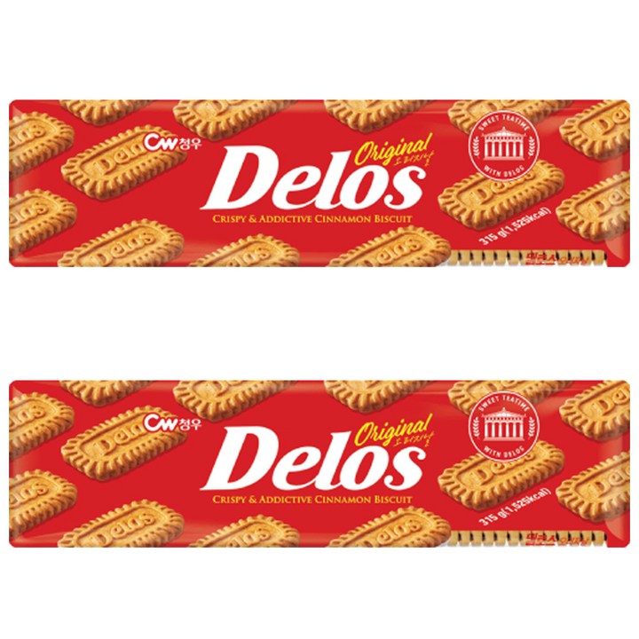 청우식품 델로스 오리지날 커피쿠키, 315g, 2개