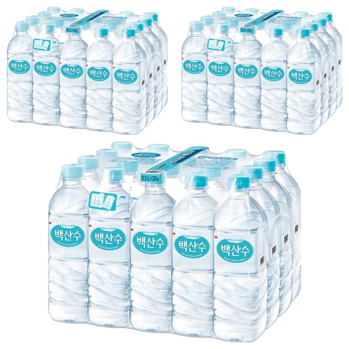 백산수 유라벨, 500ml, 60개