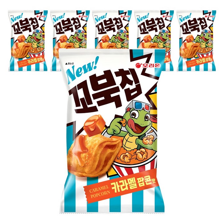 꼬북칩 카라멜팝콘맛, 108g, 6개