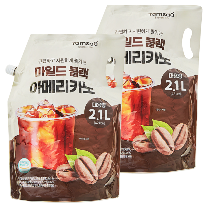탐사 마일드 블랙 아메리카노, 2.1L, 2개