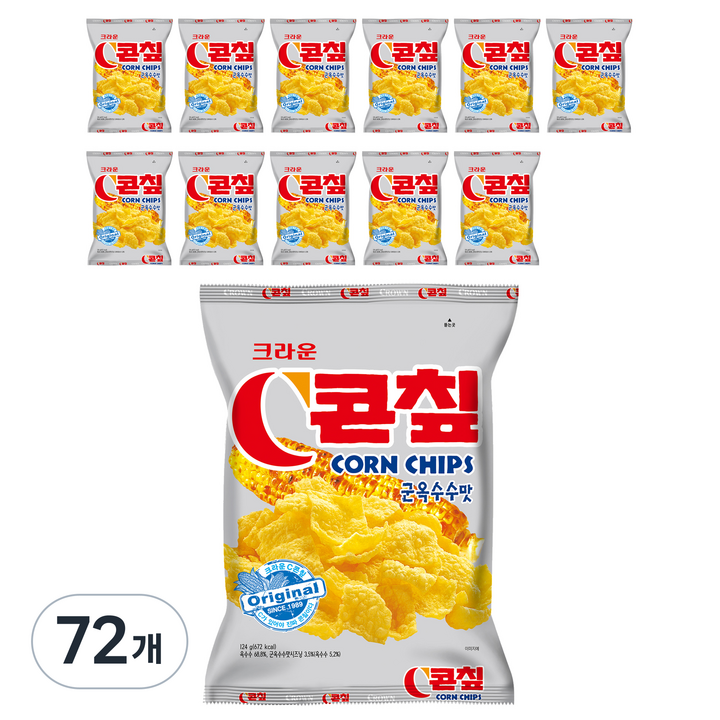 콘칲 군옥수수맛, 124g, 72개