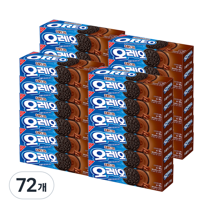 오레오 초콜릿 크림 샌드위치 쿠키, 100g, 72개