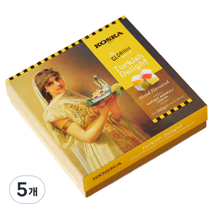 코스카 터키쉬딜라이트 젤리 믹스플레이버, 350g, 5개