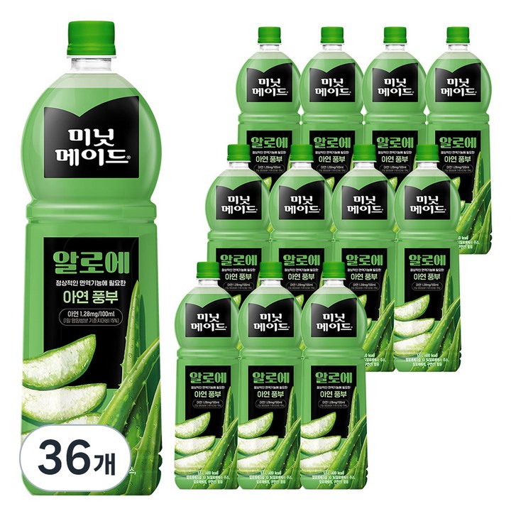 미닛메이드 알로에 주스, 1.5L, 36개