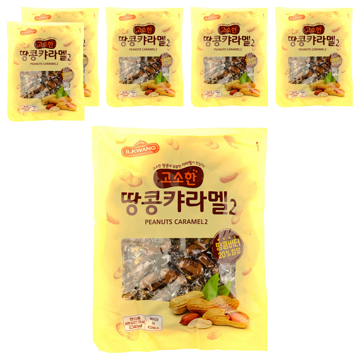일광제과 땅콩캬라멜2, 600g, 6개
