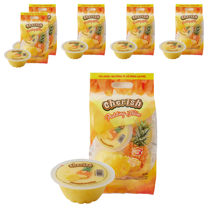 체리쉬 파인애플 푸딩 젤리 7p, 840g, 6개
