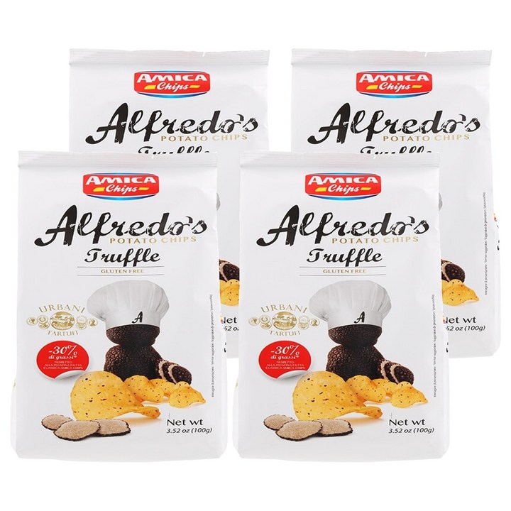 아미카칩스 알프레도 트러플 감자칩, 100g, 4개