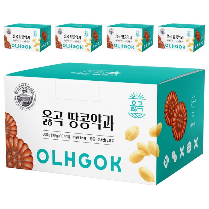 옳곡 땅콩약과 이정돈 약과지 10p, 5개, 300g