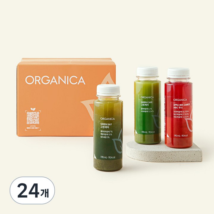 올가니카 2Days 클렌즈 탑 주스, 190ml, 24개