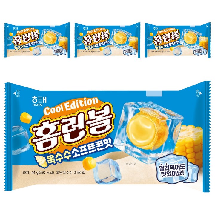 해태제과 홈런볼 옥수수콘크림맛, 44g, 4개