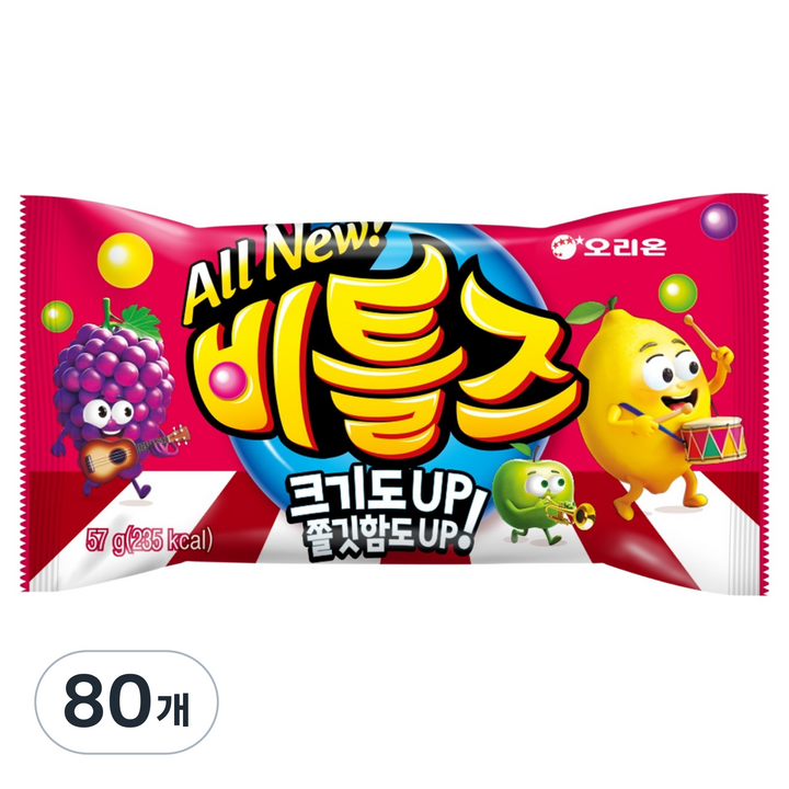 오리온 뉴 비틀즈, 57g, 80개