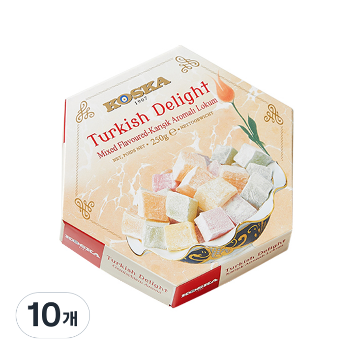 코스카 터키쉬 딜라이트 젤리 믹스 플레이버, 250g, 10개