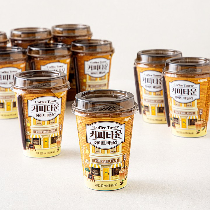 커피타운 화이트 바닐라, 10개, 250ml
