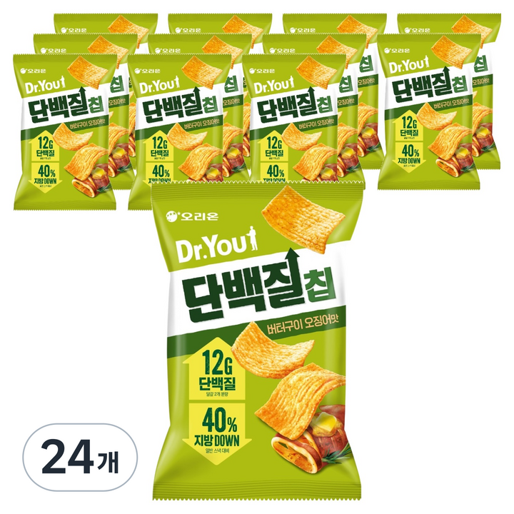 닥터유 단백질칩 버터구이오징어맛, 60g, 24개