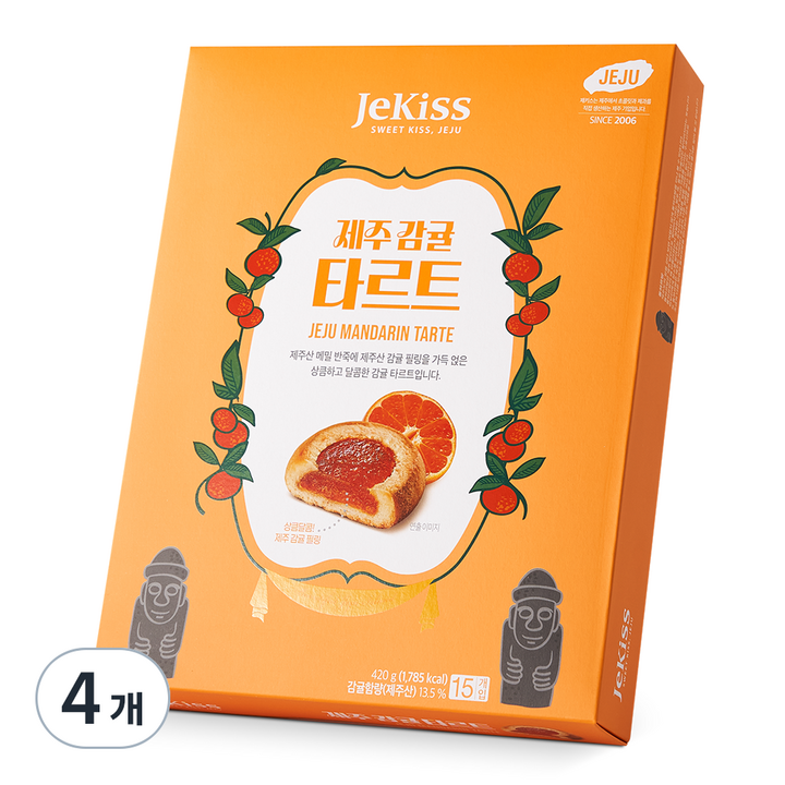 제키스 제주 감귤 타르트, 420g, 4개