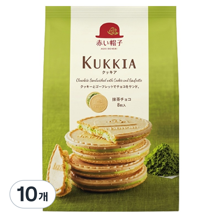 아카이보시 치보리 쿠키아 말차초코, 10개, 62.4g