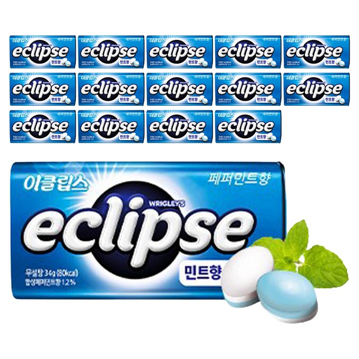 이클립스 페퍼민트향 캔디, 34g, 15개