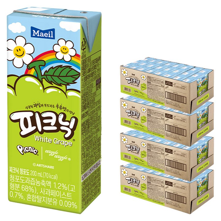피크닉 청포도, 200ml, 96개