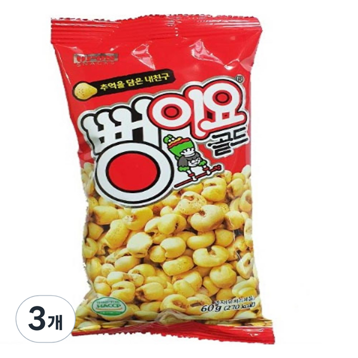 뻥이요 골드, 60g, 3개