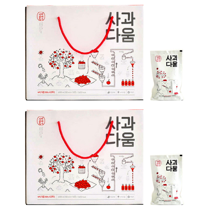 시골이야기 사과다움 사과즙, 120ml, 100개