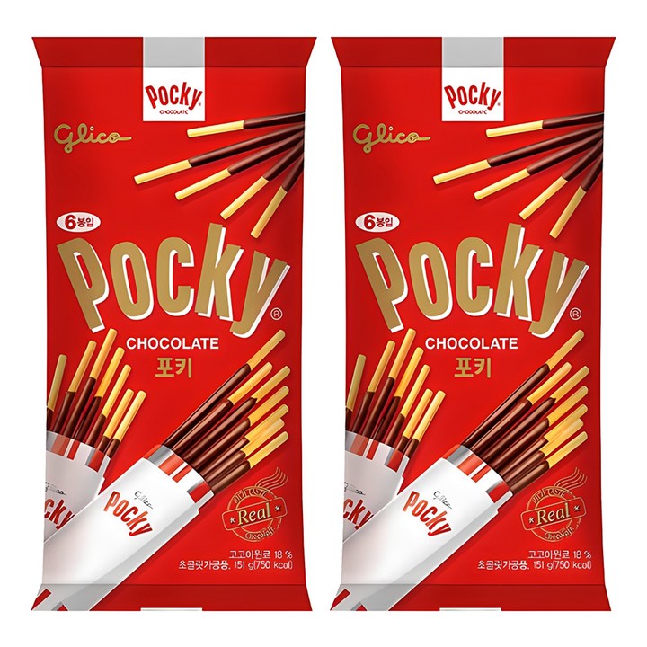 포키 초콜릿 막대과자 6p, 151g, 2개